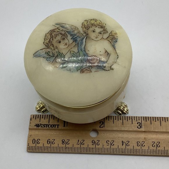 Alabaster Hand Carved Trinket Box's, Made in Italy - Picture 12 of 12